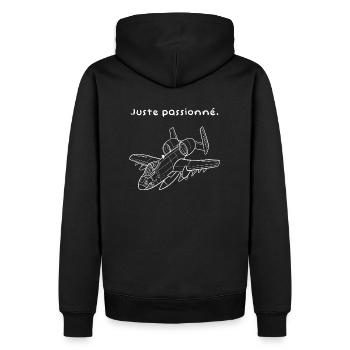 Passion aircraft a-10 thunderbolt - Men’s Premium Organic Hoodie - black - Back - Nico (187cm)