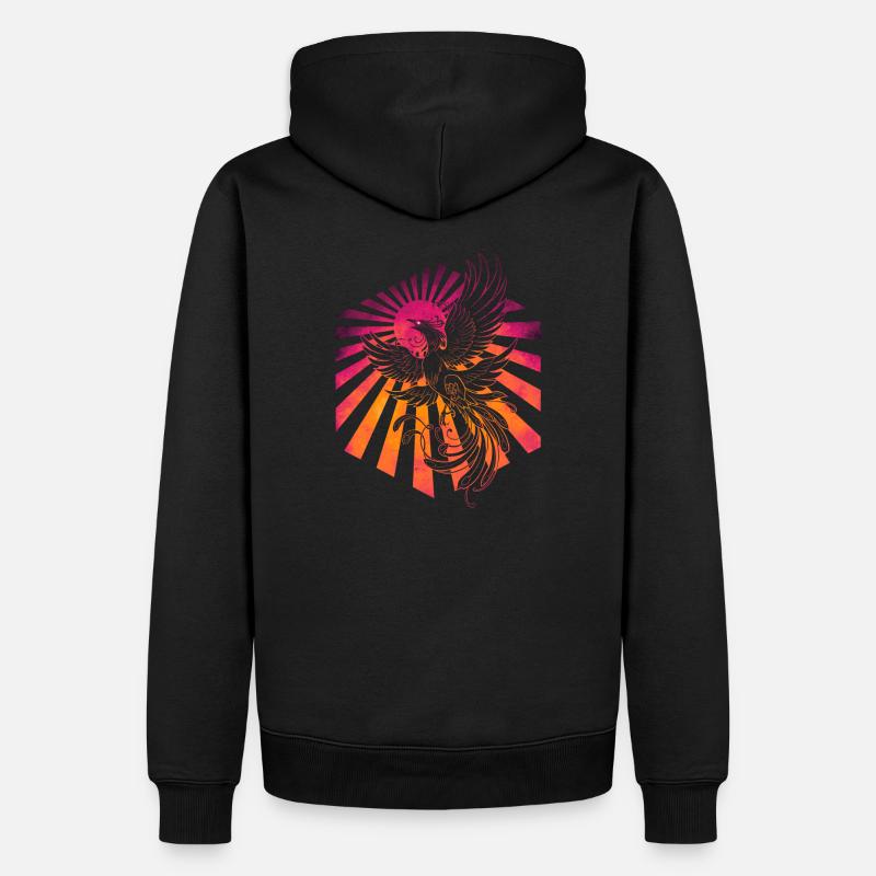 Legendärer Phönix-Feuervogel - Männer Premium Bio Hoodie - Schwarz