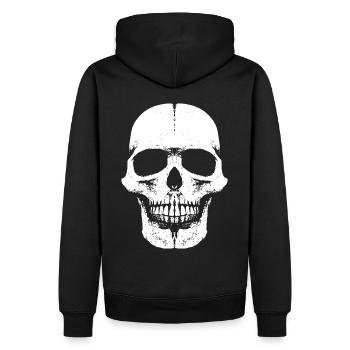 Skull Head Fun - 666 - Schädel - Sweat à capuche Premium bio Homme - noir - Dos - Nico (187cm)