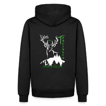 Thuringia-Germany's green heart - Men’s Premium Organic Hoodie - black - Back - Nico (187cm)