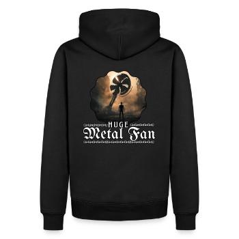 énorme ventilateur en métal - Sweat à capuche Premium bio Homme - noir - Dos - Nico (187cm)