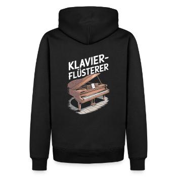 Klavier Flüsterer Pianist und Piano Spieler - Männer Premium Bio Hoodie - Schwarz - Hinten - Nico (187cm)