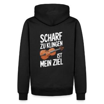 Violine Geigen Musiker Spieler Geiger Violinist - Männer Premium Bio Hoodie - Schwarz - Hinten - Nico (187cm)