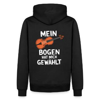 Geigen Spieler Instrument Geiger Violine Violinist - Männer Premium Bio Hoodie - Schwarz - Hinten - Nico (187cm)