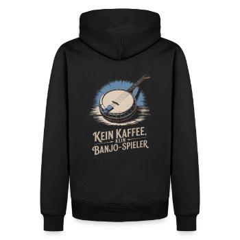 Banjo Spieler Bluegrass Musik Saiteninstrument - Männer Premium Bio Hoodie - Schwarz - Hinten - Nico (187cm)