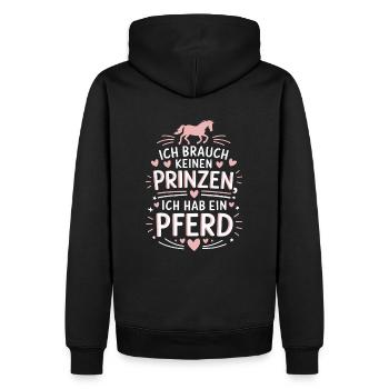 Reiterin Pferde Mädchen Reiten Pferdeliebhaber - Männer Premium Bio Hoodie - Schwarz - Hinten - Nico (187cm)