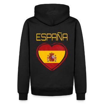 Spain Flag Souvenir T-Shirt - Men’s Premium Organic Hoodie - black - Back - Nico (187cm)