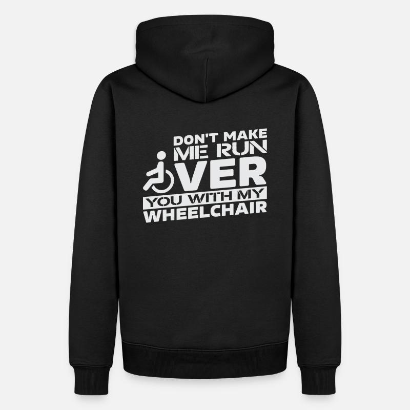 Rollstuhl Rollstuhlfahrer Rollstuhlfahrerin Rolli - Männer Premium Bio Hoodie - Schwarz