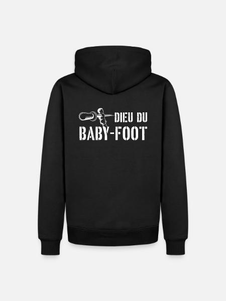 Dieu du baby-foot - Sweat à capuche Premium bio Homme - noir