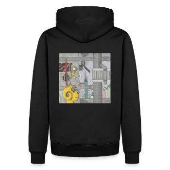 Alien city - Sweat à capuche Premium bio Homme - noir - Dos - Nico (187cm)