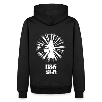 Licht der Welt - Niederländisch - Männer Premium Bio Hoodie - Schwarz - Hinten - Nico (187cm)