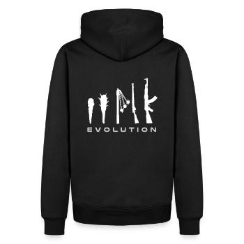 weapon evolution - Men’s Premium Organic Hoodie - black - Back - Nico (187cm)