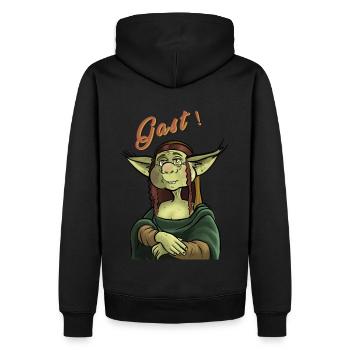 Gast Mona - Sweat à capuche Premium bio Homme - noir - Dos - Nico (187cm)