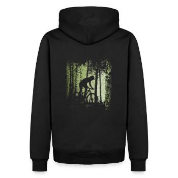 Forest Trail Cycliste Cycliste Tout-terrain Descente VTT - Sweat à capuche Premium bio Homme - noir - Dos - Nico (187cm)