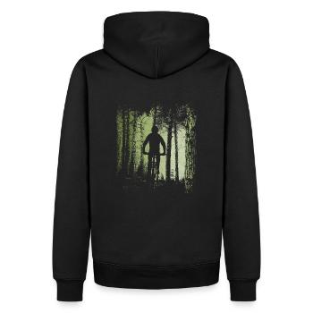 Vélo Waldweg-Radler Offroad Descente VTT - Sweat à capuche Premium bio Homme - noir - Dos - Nico (187cm)