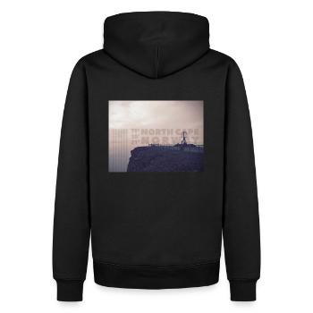 North Cape Norway. Nordkap Norwegen T-Shirt - Männer Premium Bio Hoodie - Schwarz - Hinten - Nico (187cm)