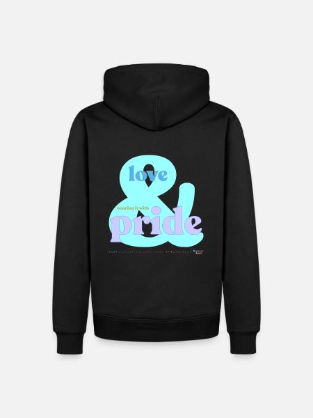 Fierté Iceblue - Sweat à capuche Premium bio Homme - noir