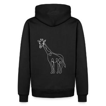 Giraffe Zoo Geschenk Geburtstag lineart - Männer Premium Bio Hoodie - Schwarz - Hinten - Nico (187cm)