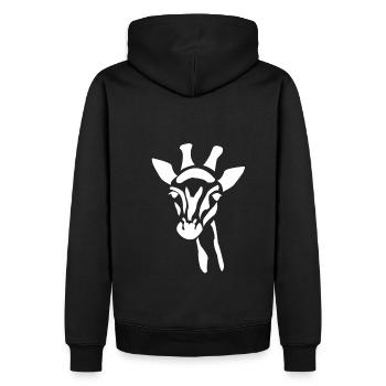 Giraffe Zoo Safari Afrika Giraffen Geburtstag - Männer Premium Bio Hoodie - Schwarz - Hinten - Nico (187cm)