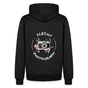 Fotografen Fotografin Kamera Natur Design - Männer Premium Bio Hoodie - Schwarz - Hinten - Nico (187cm)