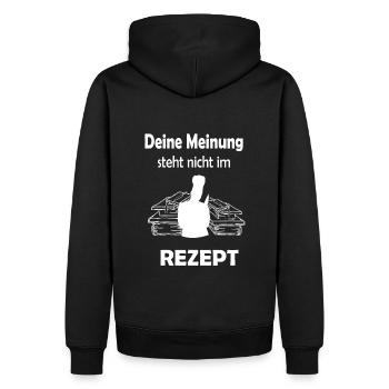 Kochen Koch Küchen Rezept Design - Männer Premium Bio Hoodie - Schwarz - Hinten - Nico (187cm)