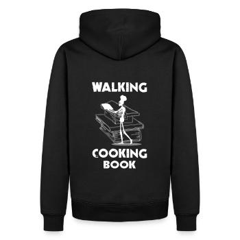 Walking Koch Küchen Skelett Spruch - Männer Premium Bio Hoodie - Schwarz - Hinten - Nico (187cm)