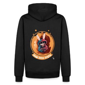 Rabbit Bunny Bunny Lunettes de soleil drôles - Sweat à capuche Premium bio Homme - noir - Dos - Nico (187cm)