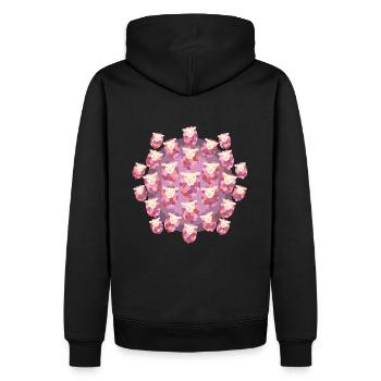 Compter les moutons chauds - Sweat à capuche Premium bio Homme - noir - Dos - Nico (187cm)