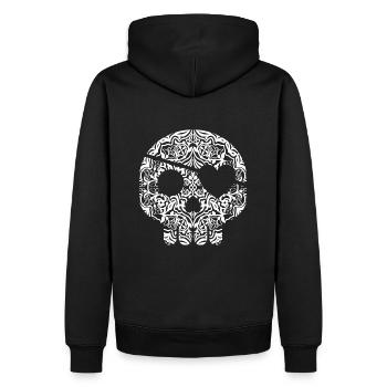Pirate Skully v03 - Sweat à capuche Premium bio Homme - noir - Dos - Nico (187cm)