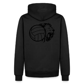 Volleyball Ball Löwen - Männer Premium Bio Hoodie - Schwarz - Hinten - Nico (187cm)