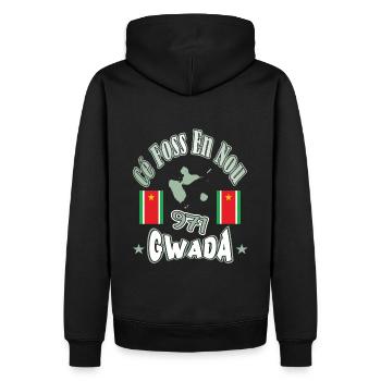 971 GWADA Cé Foss En Nou Guadeloupe Gwadloup - Männer Premium Bio Hoodie - Schwarz - Hinten - Nico (187cm)