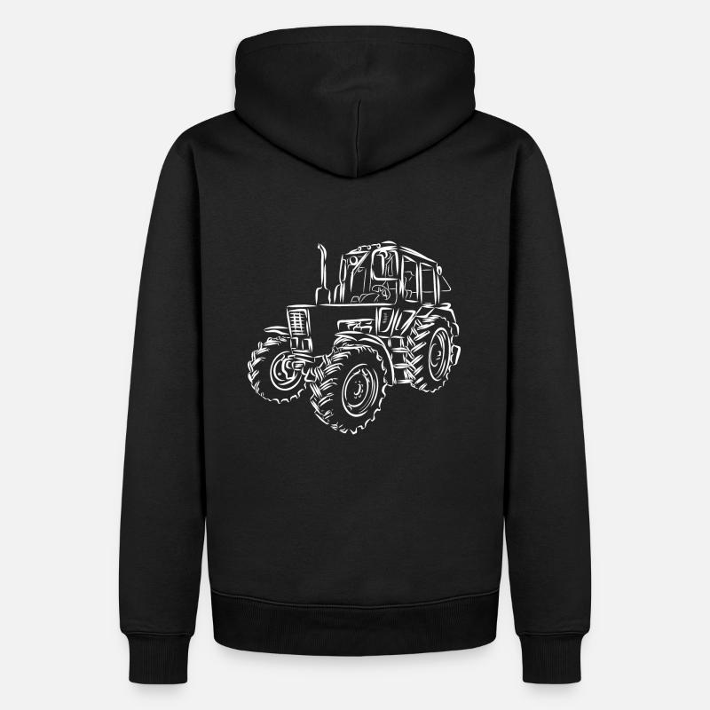 Tracteur Belarus MTS 82 - Sweat à capuche Premium bio Homme - noir
