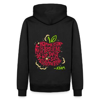 Pomme d’Adam - Sweat à capuche Premium bio Homme - noir - Dos - Nico (187cm)