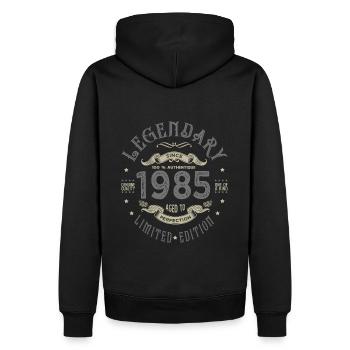 1985 Legendärer Geburtstag Geboren 1985 - Männer Premium Bio Hoodie - Schwarz - Hinten - Nico (187cm)
