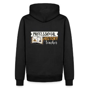 Geschichte Lehrer - Männer Premium Bio Hoodie - Schwarz - Hinten - Nico (187cm)
