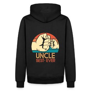 Geschenk Onkel Onkel bester Onkel aller Zeiten Onkel - Männer Premium Bio Hoodie - Schwarz - Hinten - Nico (187cm)