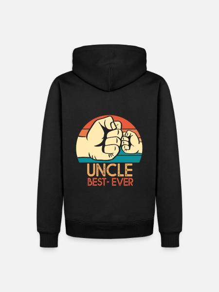 Geschenk Onkel Onkel bester Onkel aller Zeiten Onkel - Männer Premium Bio Hoodie - Schwarz