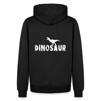 Dinosaur. T-Rex Tyrannosaurus T-Shirt Geschenk - Männer Premium Bio Hoodie - Schwarz - Hinten - Nico (187cm)