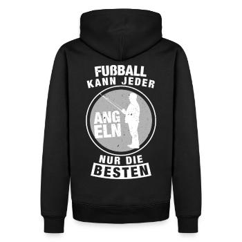 Angeln - Männer Premium Bio Hoodie - Schwarz - Hinten - Nico (187cm)