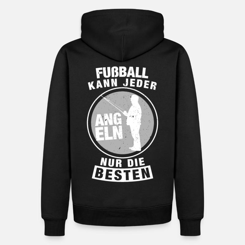 Angeln - Männer Premium Bio Hoodie - Schwarz