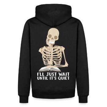 professeur - Sweat à capuche Premium bio Homme - noir - Dos - Nico (187cm)
