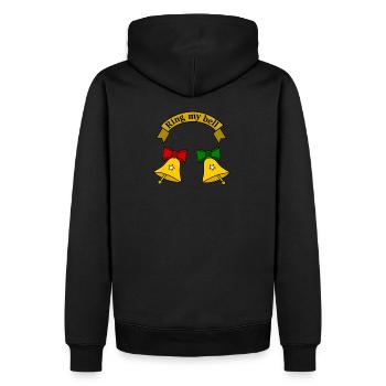 Ring my bell - Männer Premium Bio Hoodie - Schwarz - Hinten - Nico (187cm)