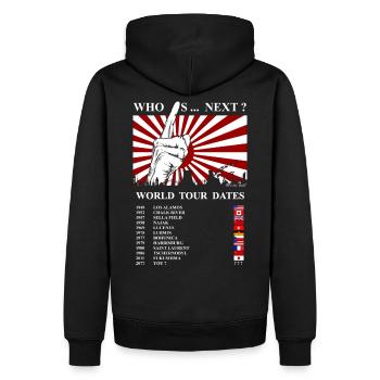 Fukushima , Anti,Atomkraft Nein Danke , Kernkraft - Männer Premium Bio Hoodie - Schwarz - Hinten - Nico (187cm)