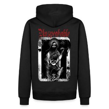 Königin des Todes und der Verzweiflung 02 - Männer Premium Bio Hoodie - Schwarz - Hinten - Nico (187cm)