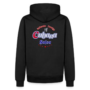 Cubana Salsa, Bailando Contigo - Men’s Premium Organic Hoodie - black - Back - Nico (187cm)