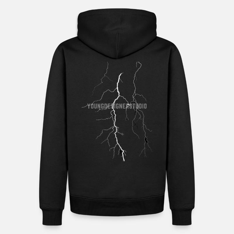 BLITZ / SALAMA - Männer Premium Bio Hoodie - Schwarz