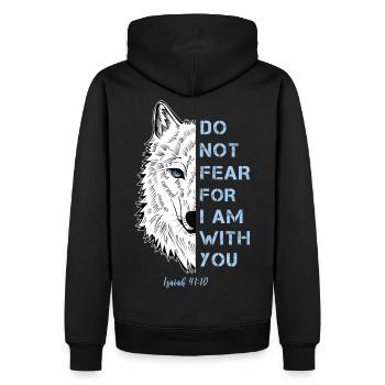 Religiöses Zitat - Männer Premium Bio Hoodie - Schwarz - Hinten - Nico (187cm)