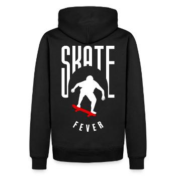 Skateboard und Skater Design. Im Collen design - Männer Premium Bio Hoodie - Schwarz - Hinten - Nico (187cm)
