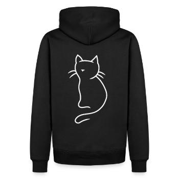 Chaton chaton chaton cadeau d’anniversaire - Sweat à capuche Premium bio Homme - noir - Dos - Nico (187cm)