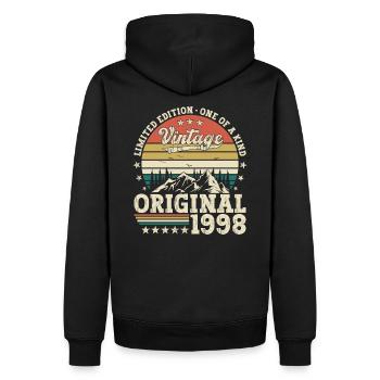 Original 1998 24th Birthday Gift Hommes - Sweat à capuche Premium bio Homme - noir - Dos - Nico (187cm)